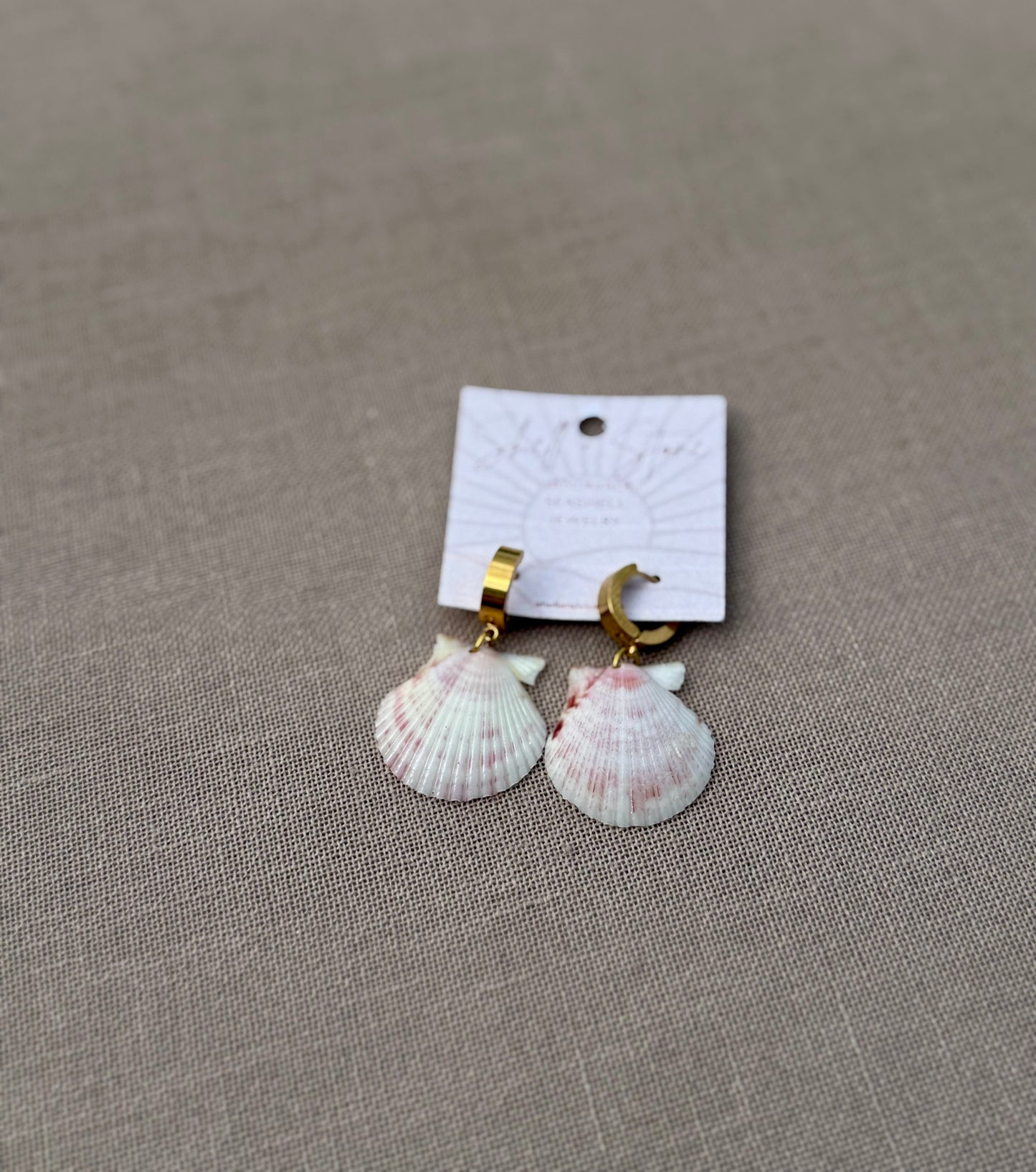 Milkglass Shell Hoops