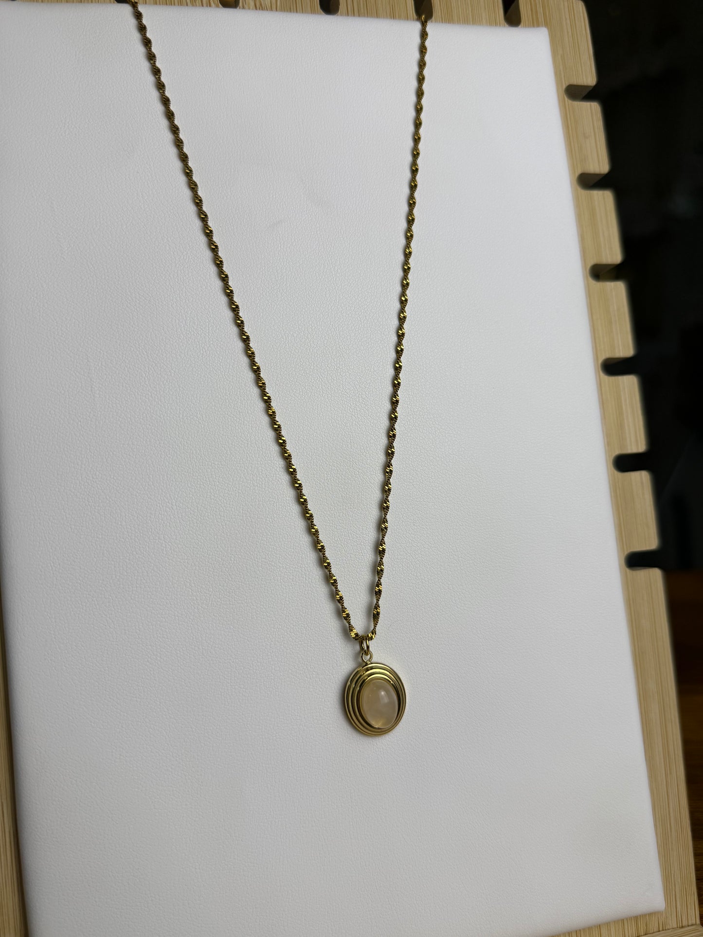 Quartz + Singapore Necklace