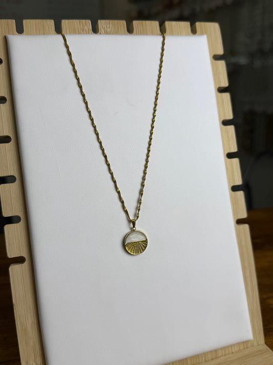 Enamel Sunset Necklace
