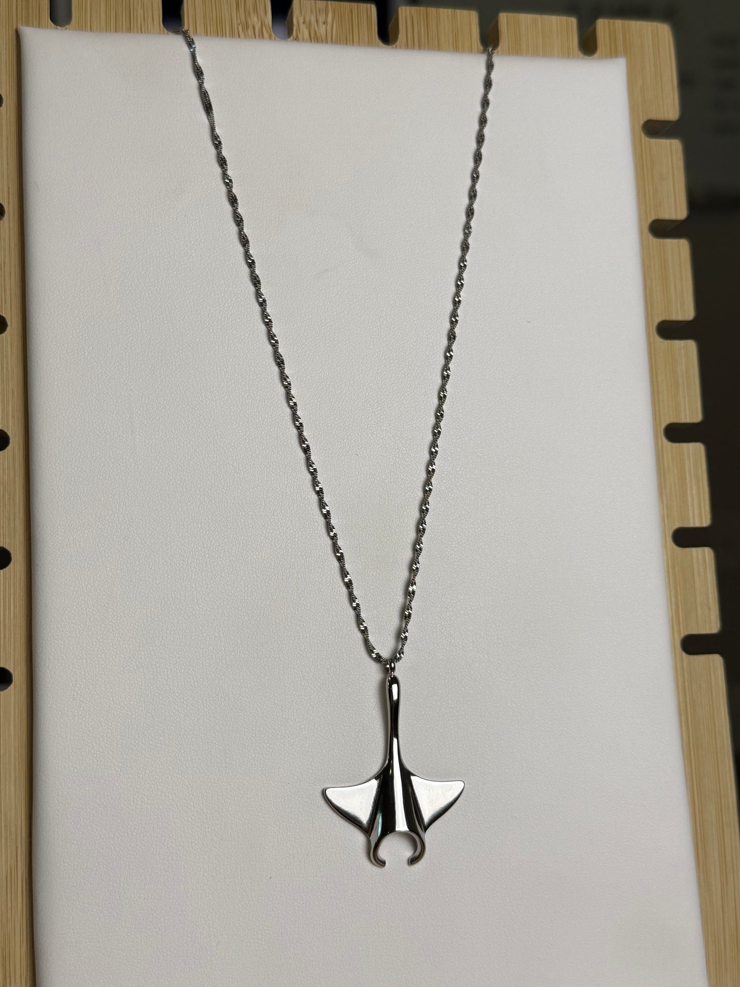 Manta Ray Charm + Singapore Necklace