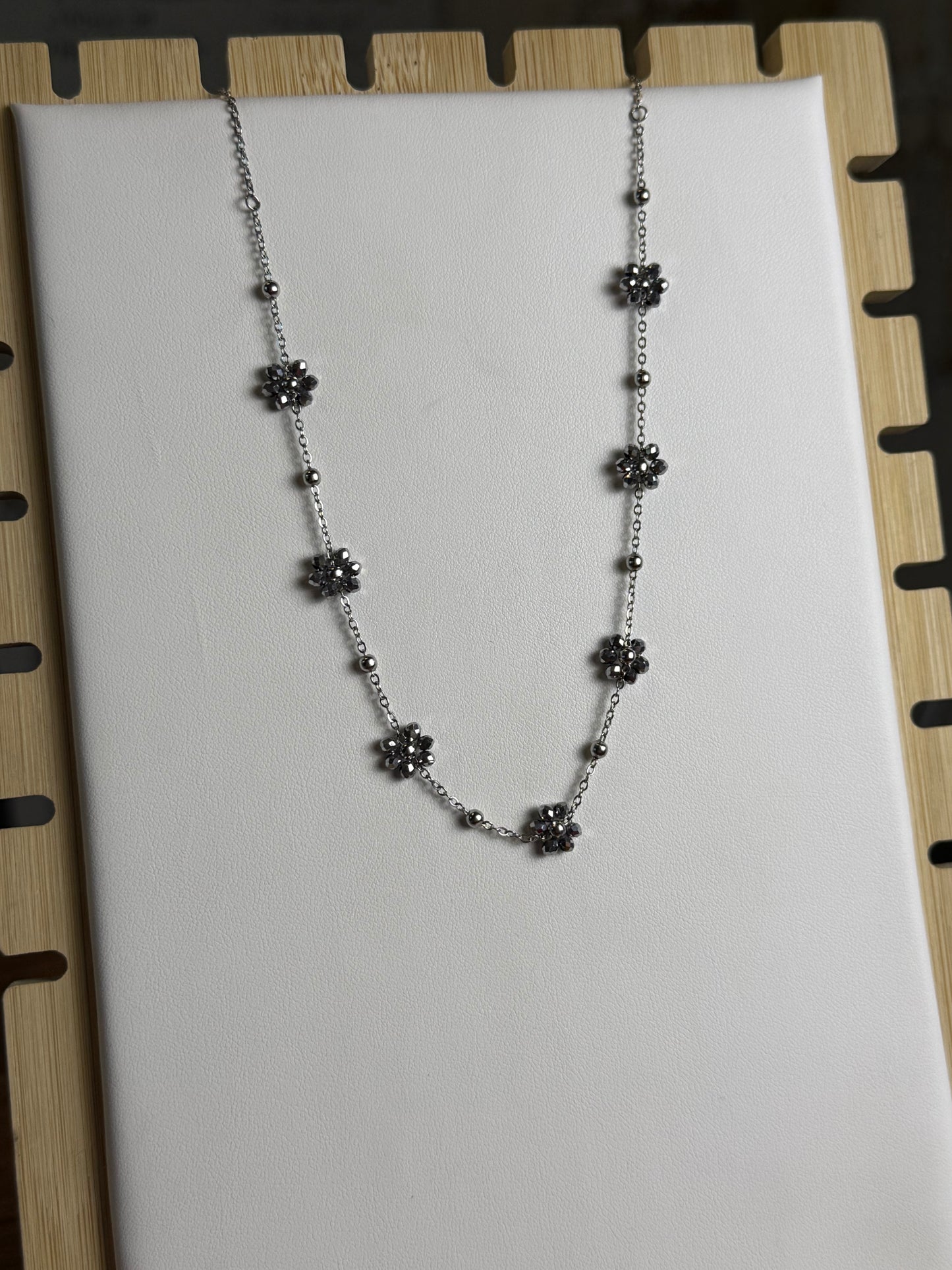 Silver Sea Petals Necklace