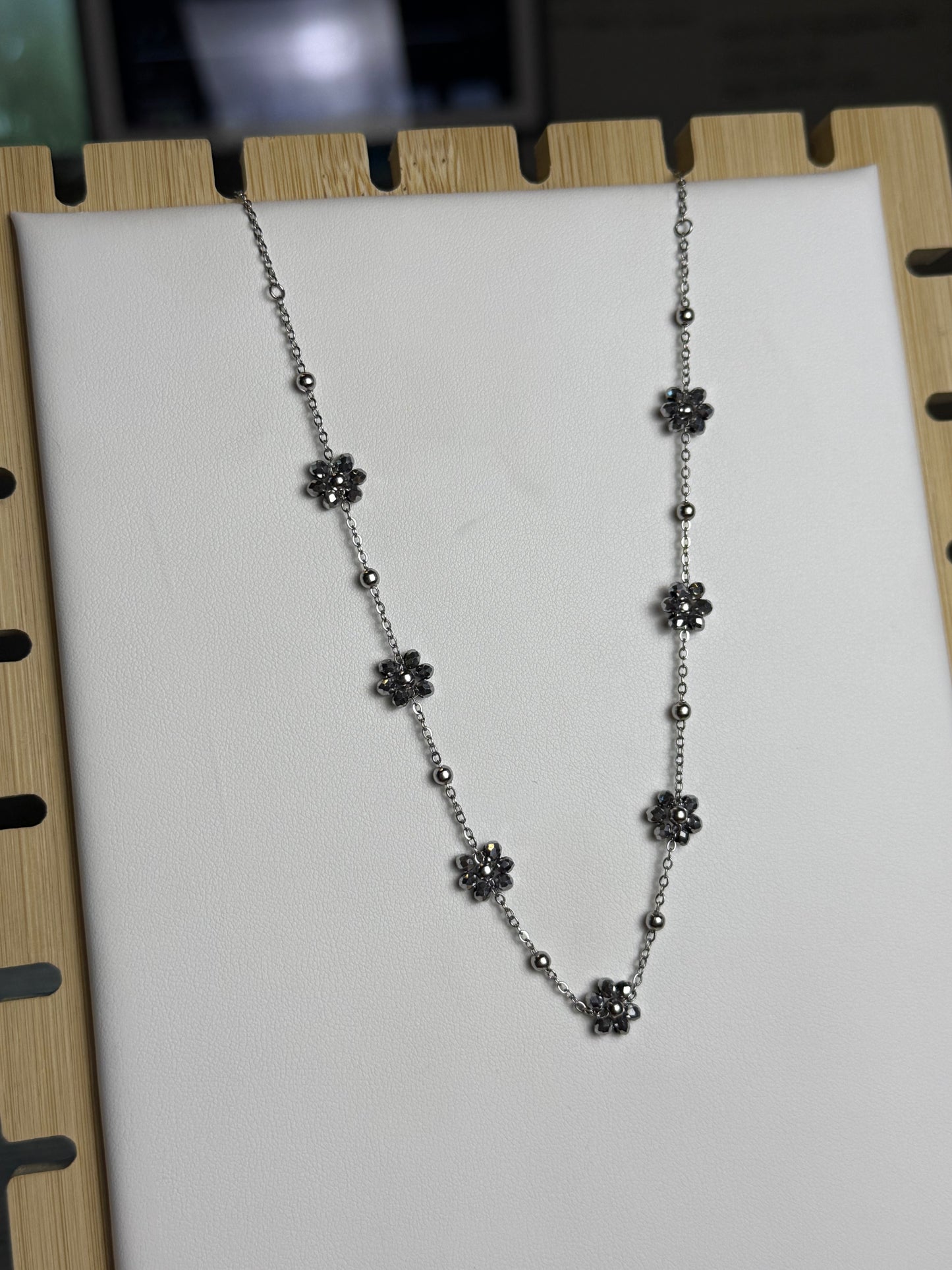 Silver Sea Petals Necklace