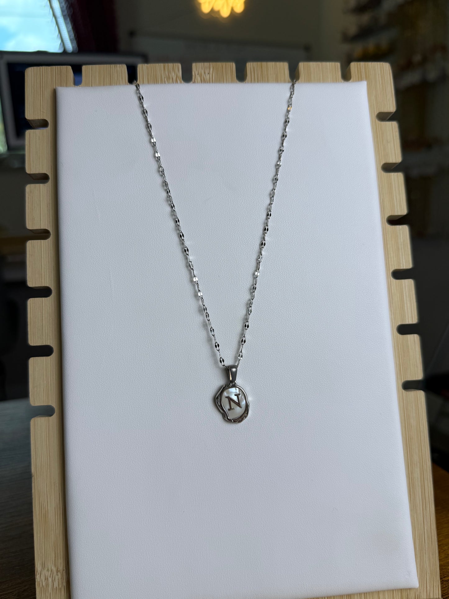 The Seaside Initial Necklace - Current Chain Edition