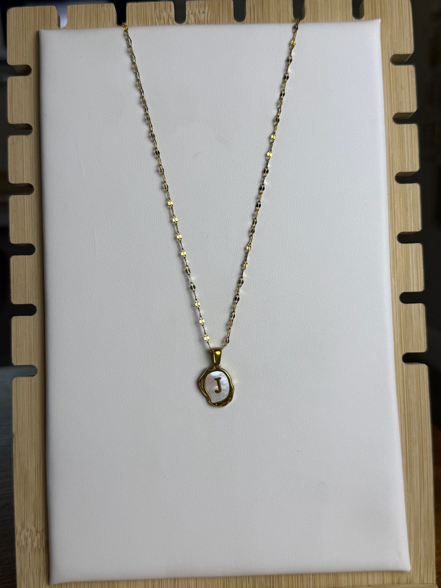 The Seaside Initial Necklace - Current Chain Edition
