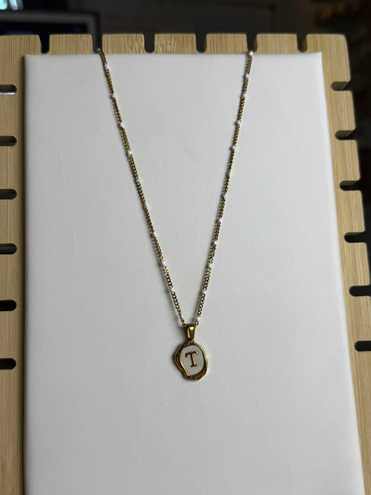 The Seaside Initial Necklace - Dotted Edition