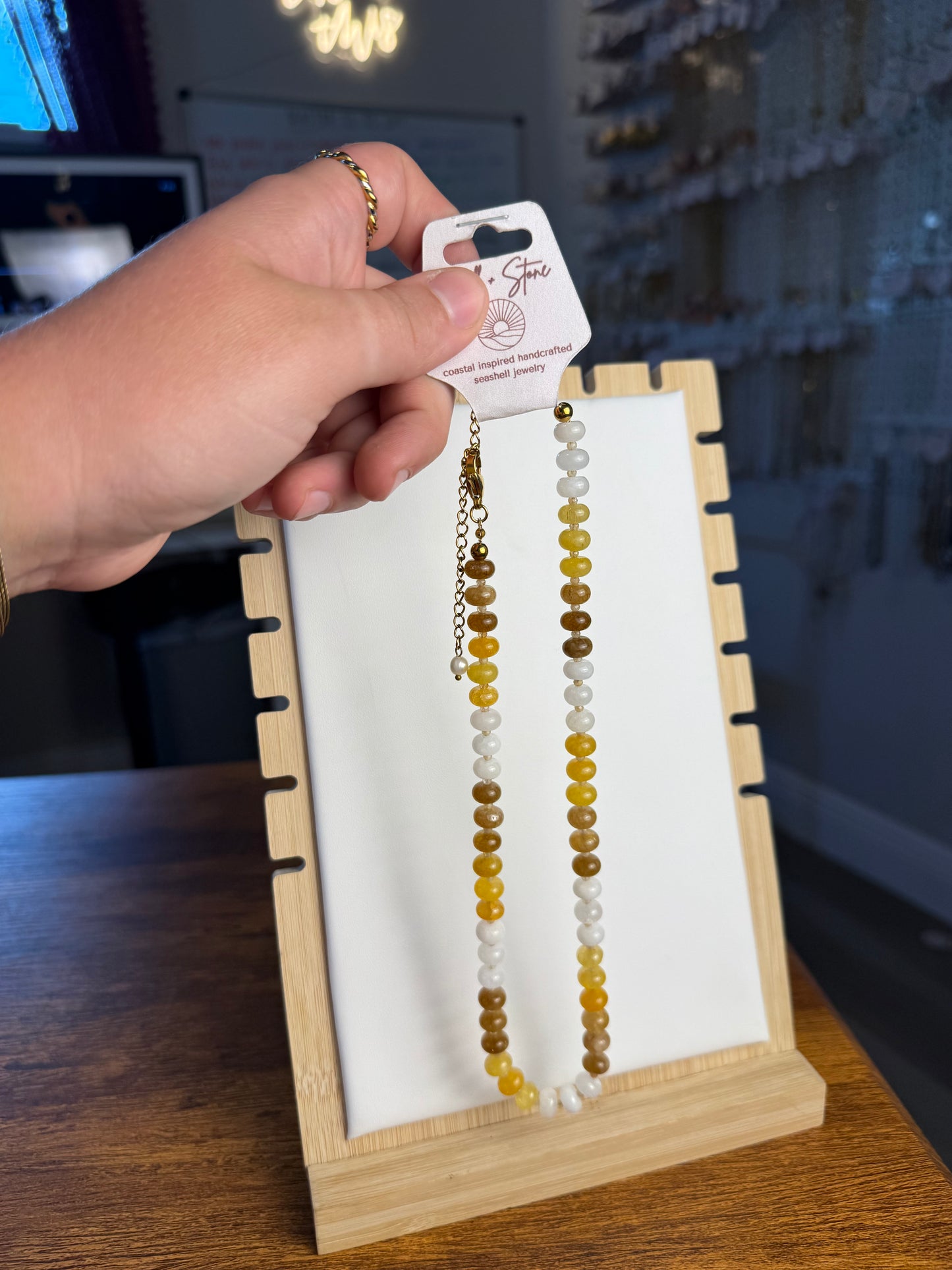 Honey Beaded Necklace