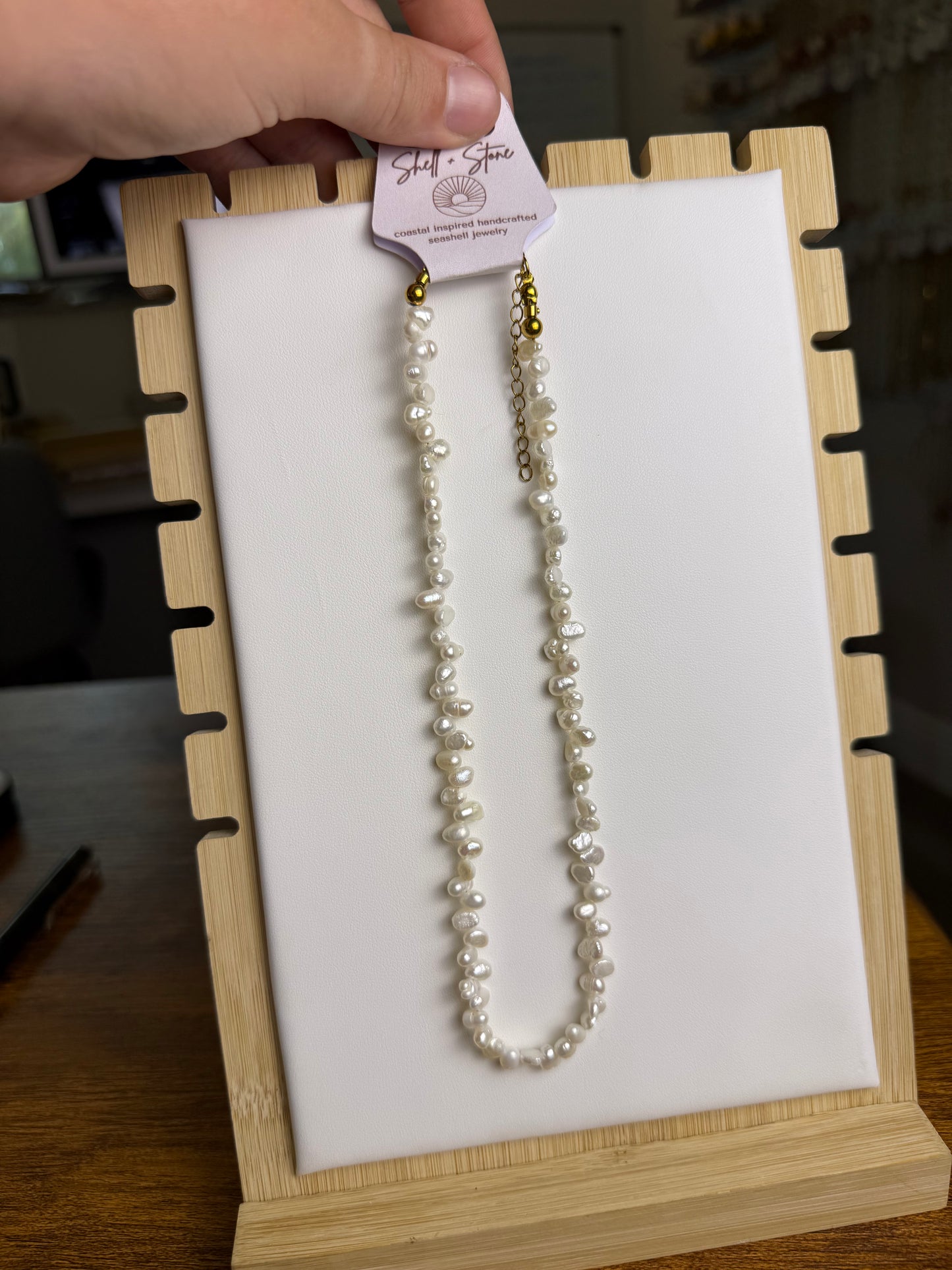 Asymmetrical Pearl Necklace