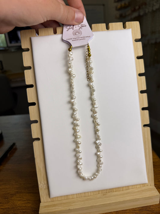 Asymmetrical Pearl Necklace