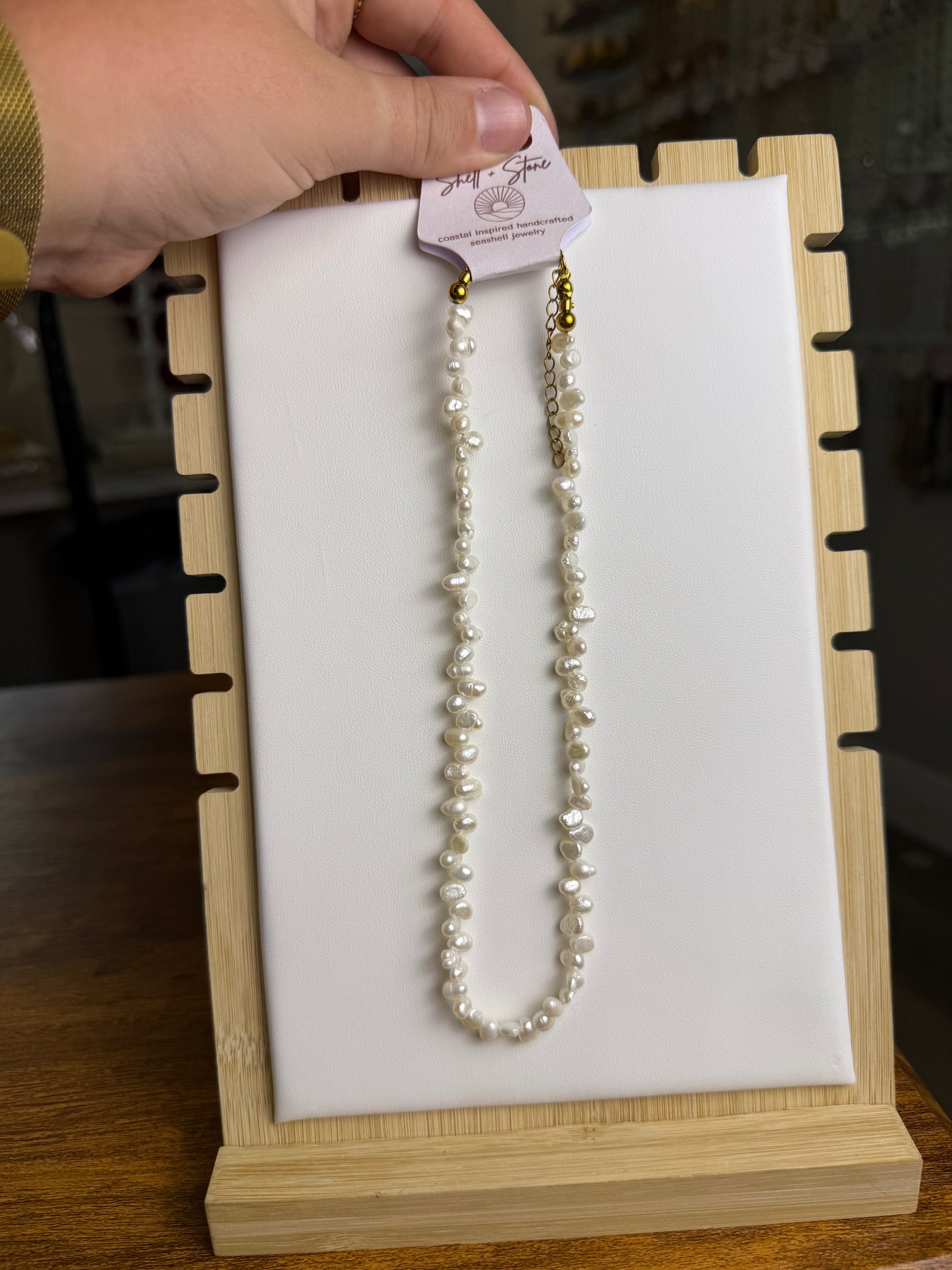 Asymmetrical Pearl Necklace