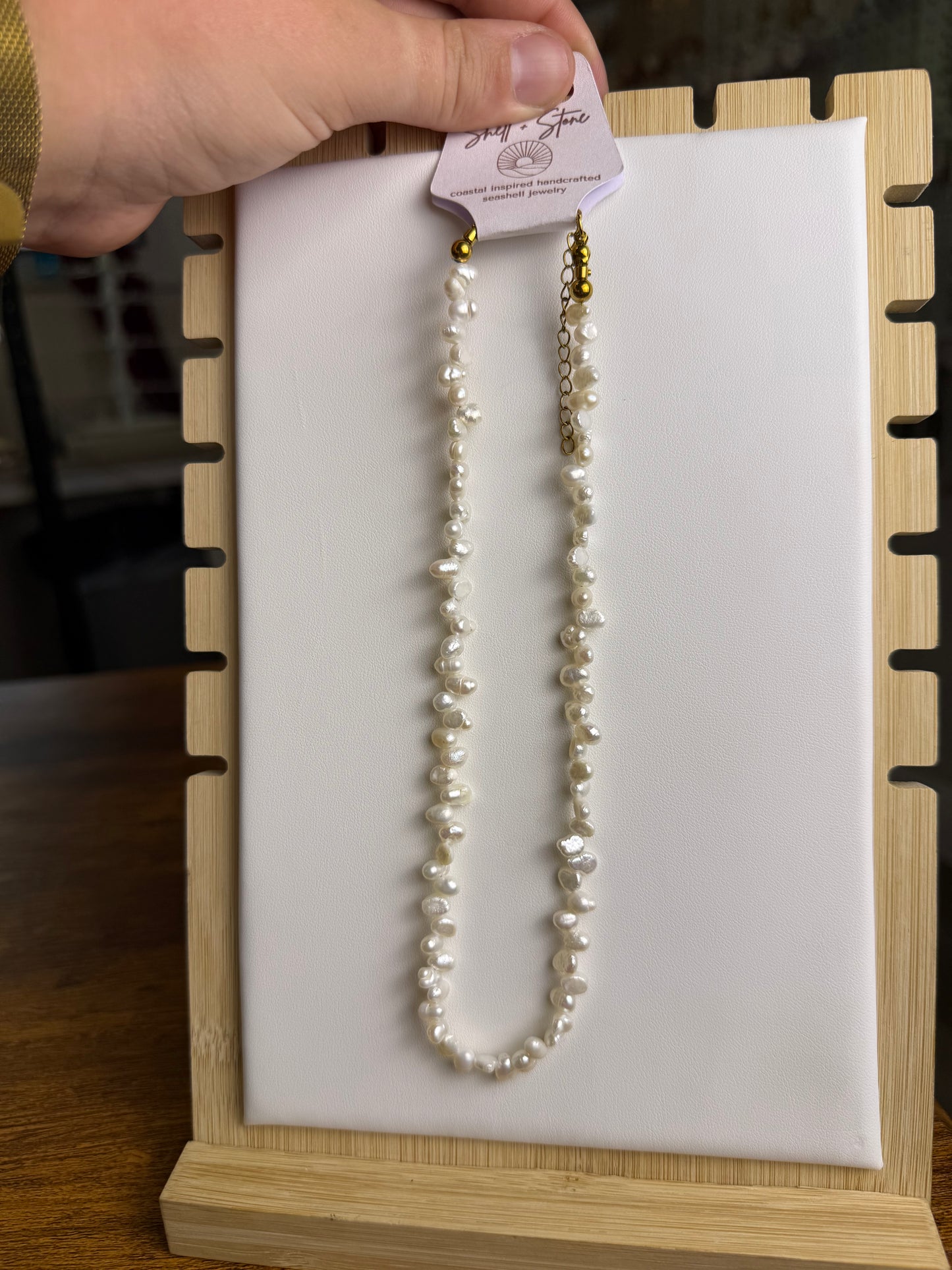 Asymmetrical Pearl Necklace
