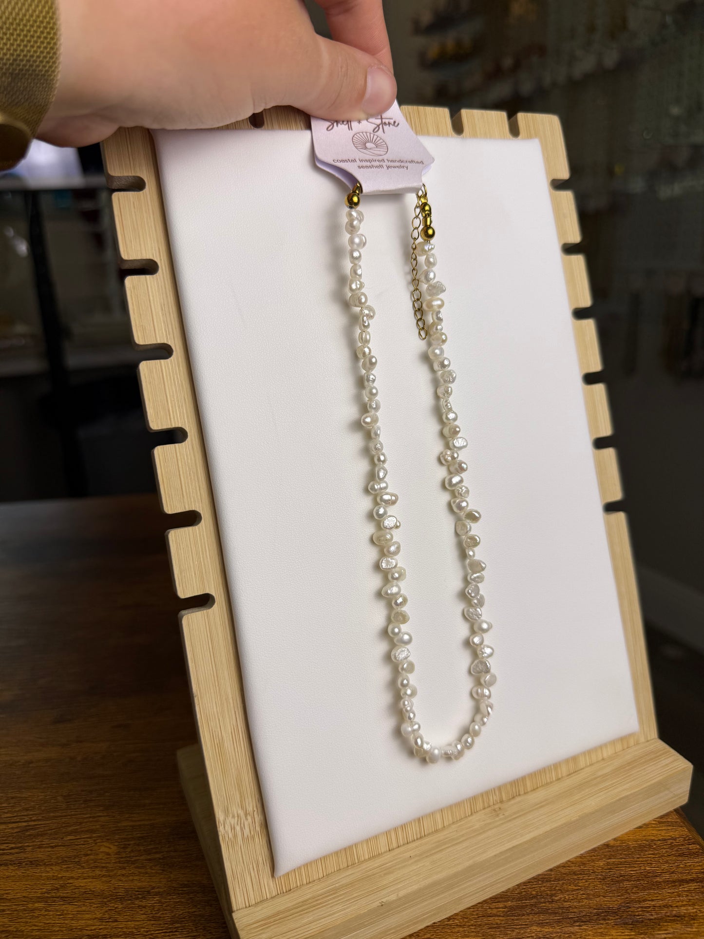 Asymmetrical Pearl Necklace