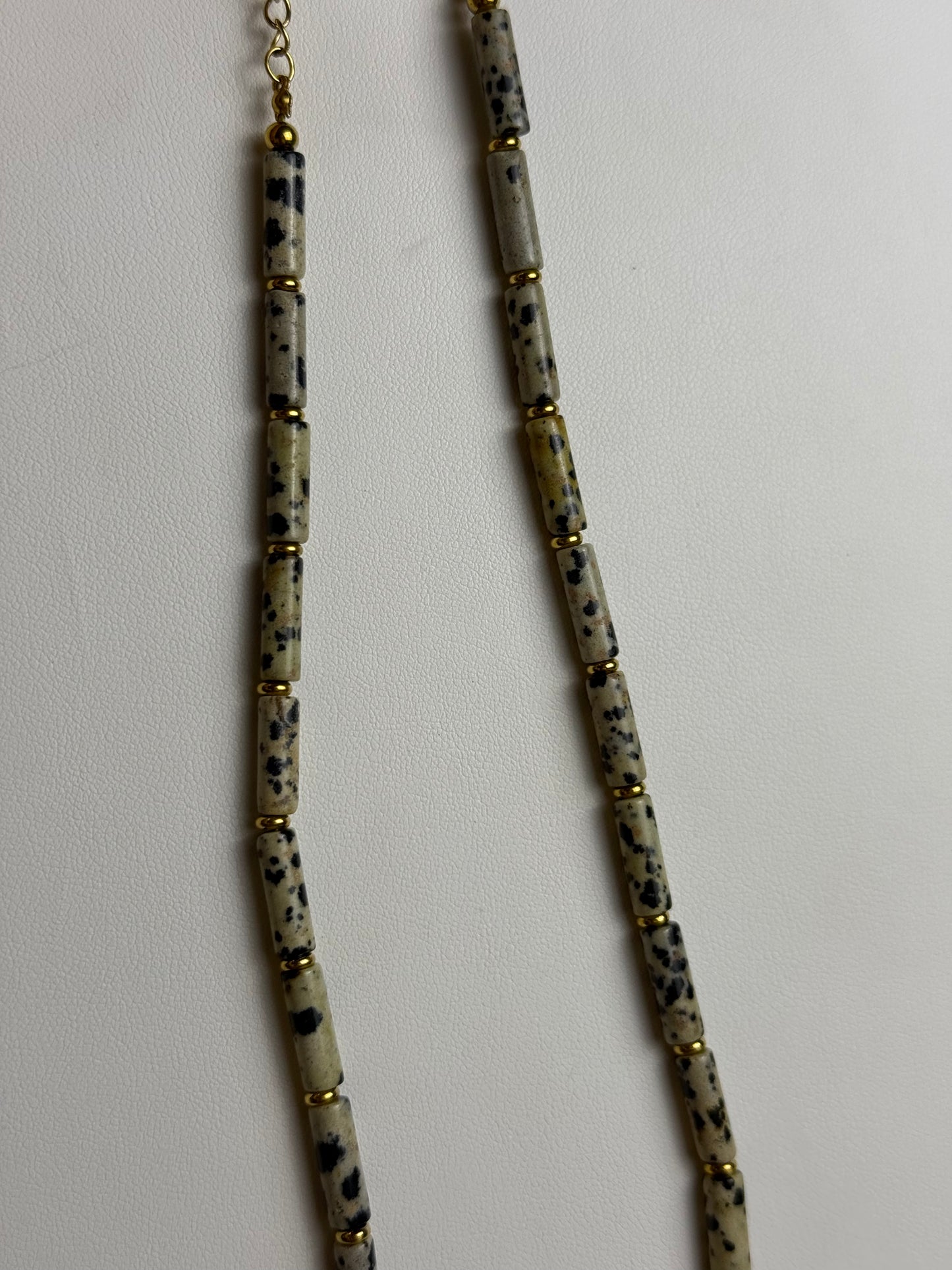 Dalmatian Jasper Beaded Necklace