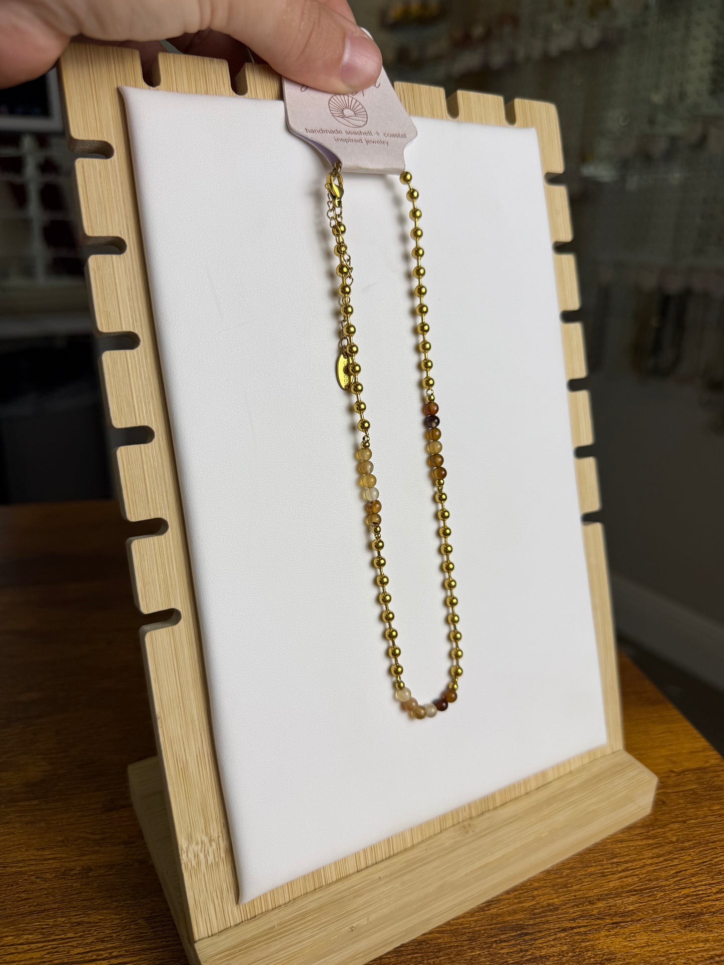 Tigers Eye + Citrine Necklace