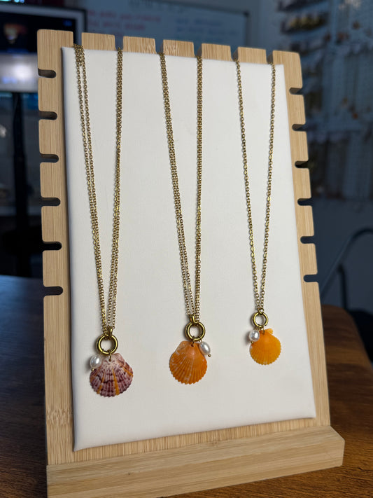 Seashell Necklace on Pearl Cove Chain