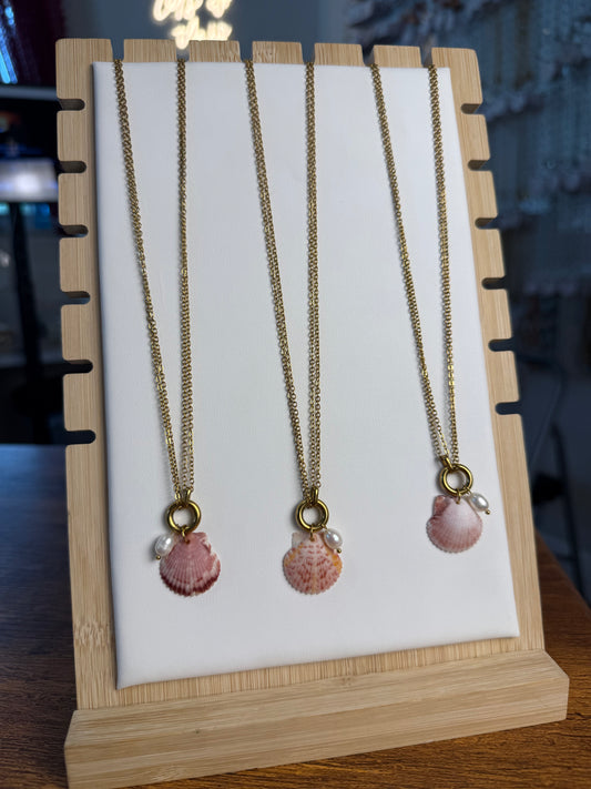 Seashell Necklace on Pearl Cove Chain