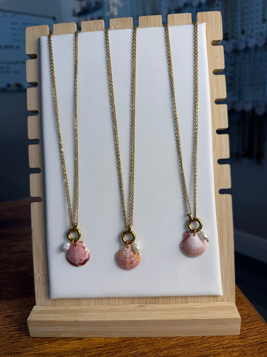 Seashell Necklace on Pearl Cove Chain