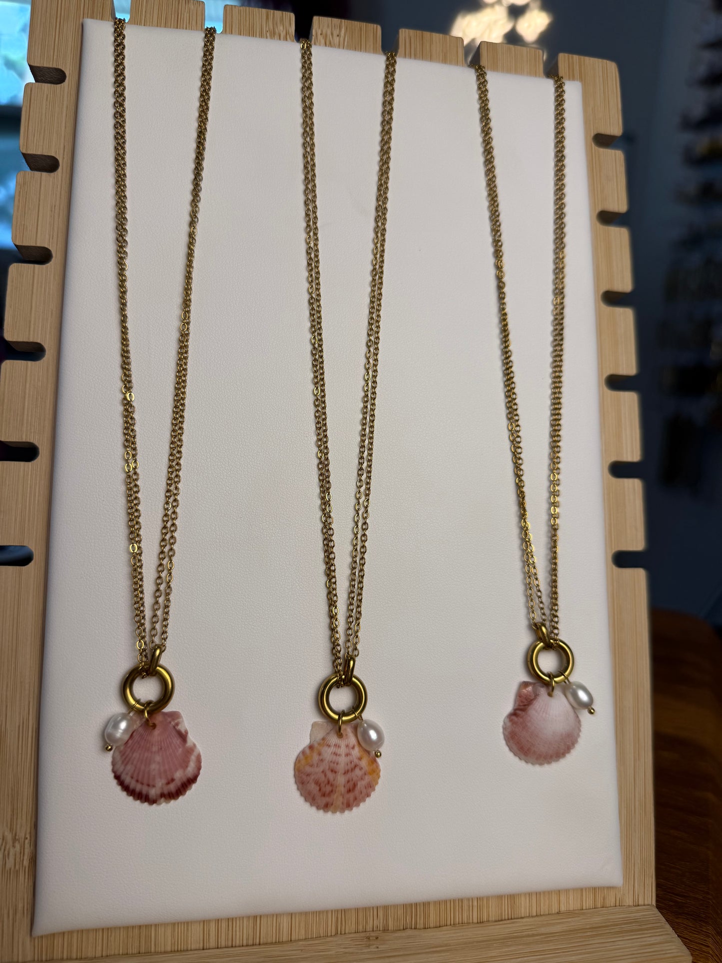Seashell Necklace on Pearl Cove Chain