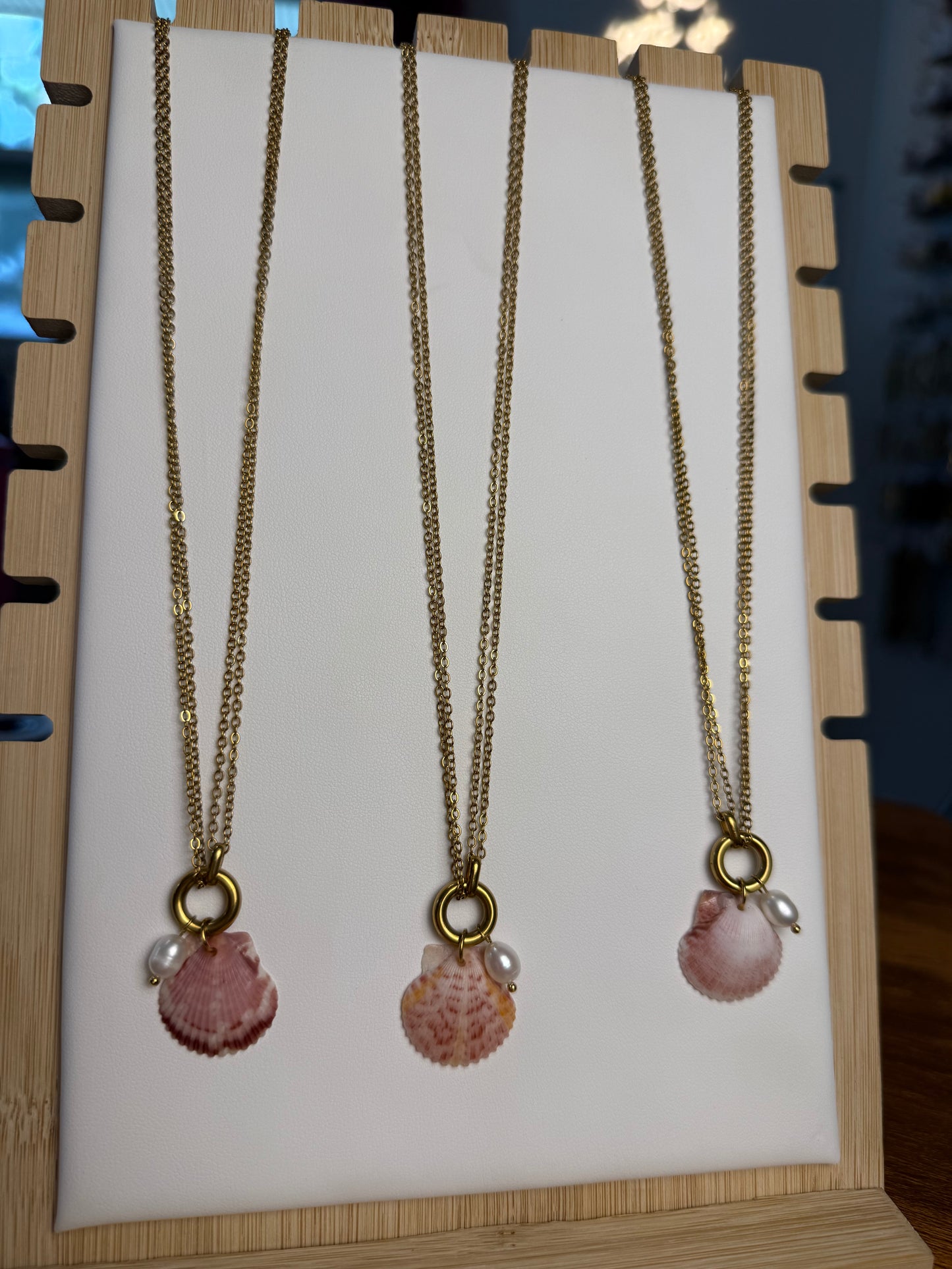 Seashell Necklace on Pearl Cove Chain