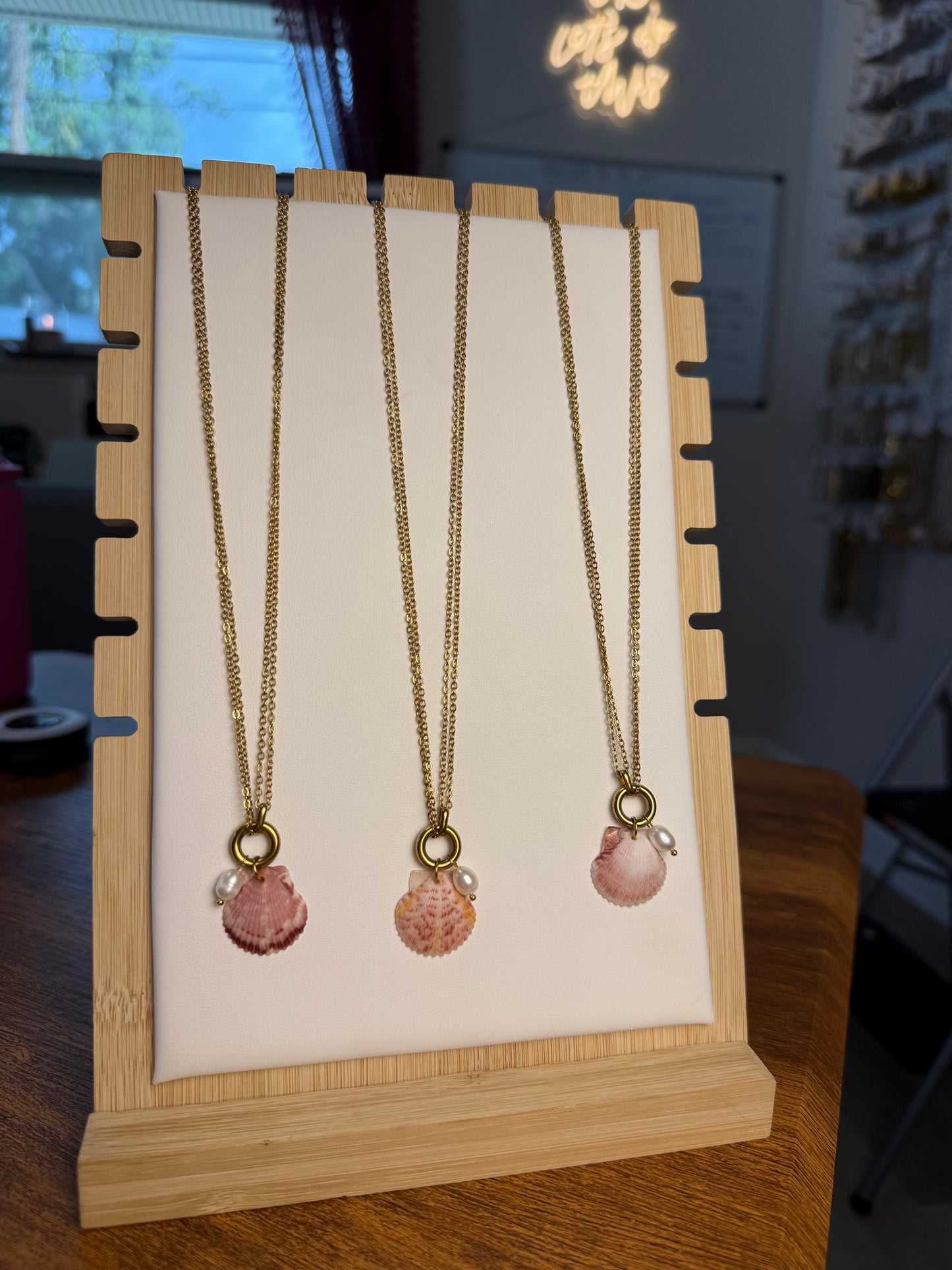 Seashell Necklace on Pearl Cove Chain