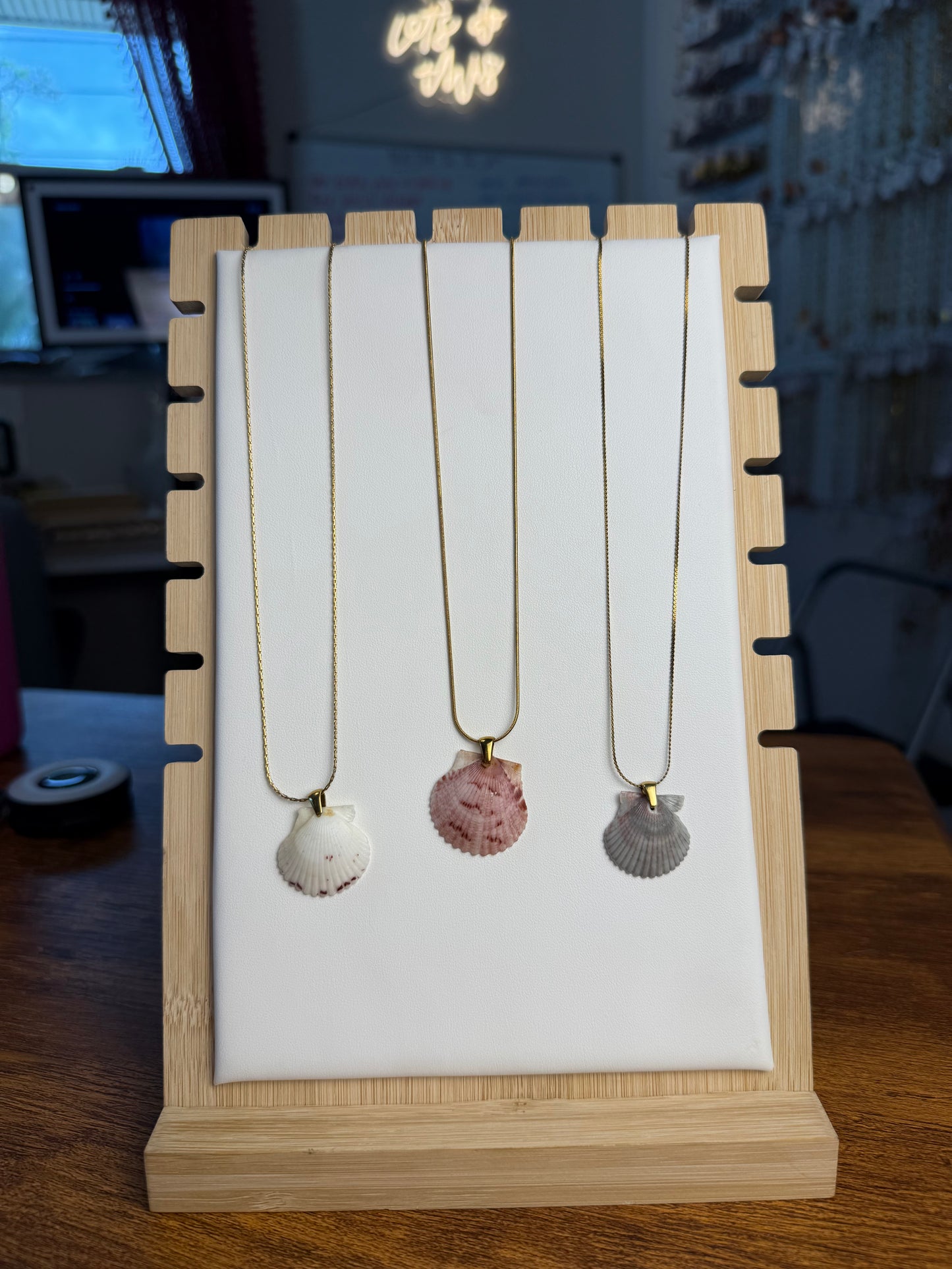 Seashell Necklace on Sandbar Chain