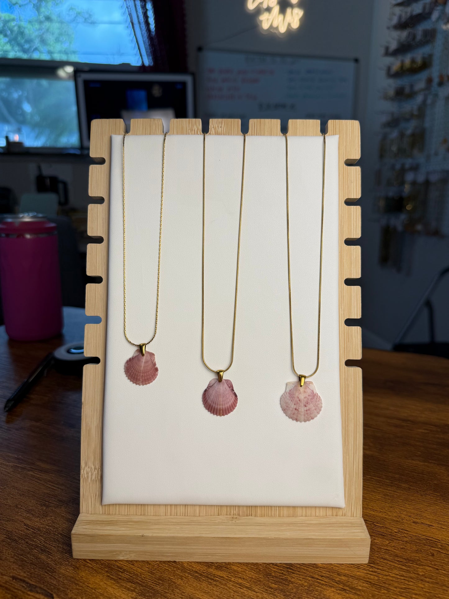Seashell Necklace on Sandbar Chain
