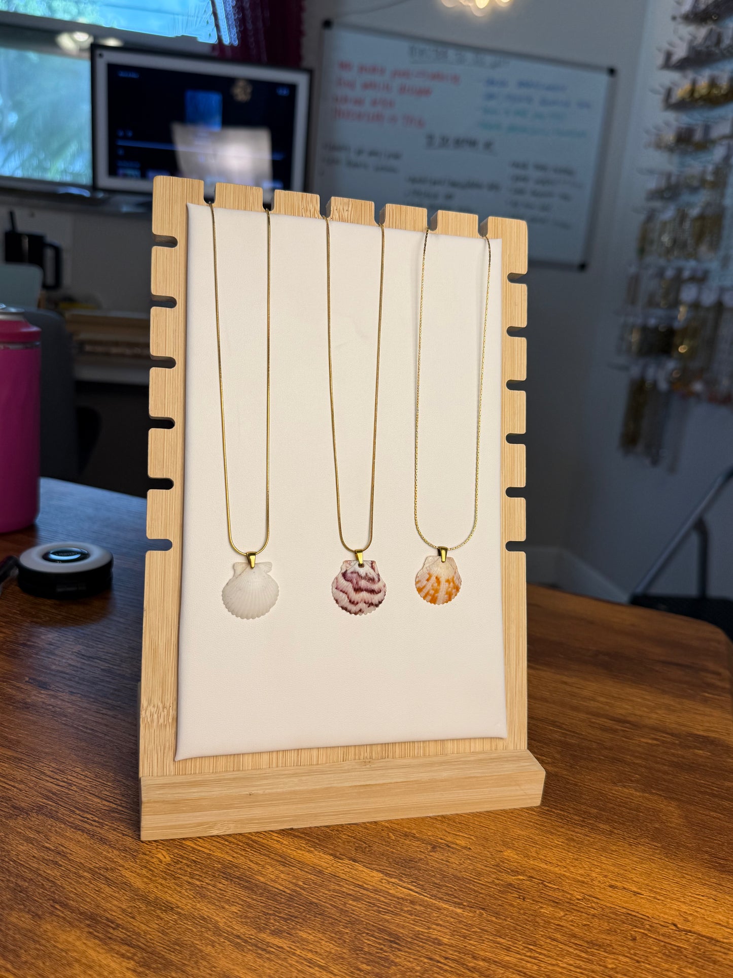 Seashell Necklace on Sandbar Chain
