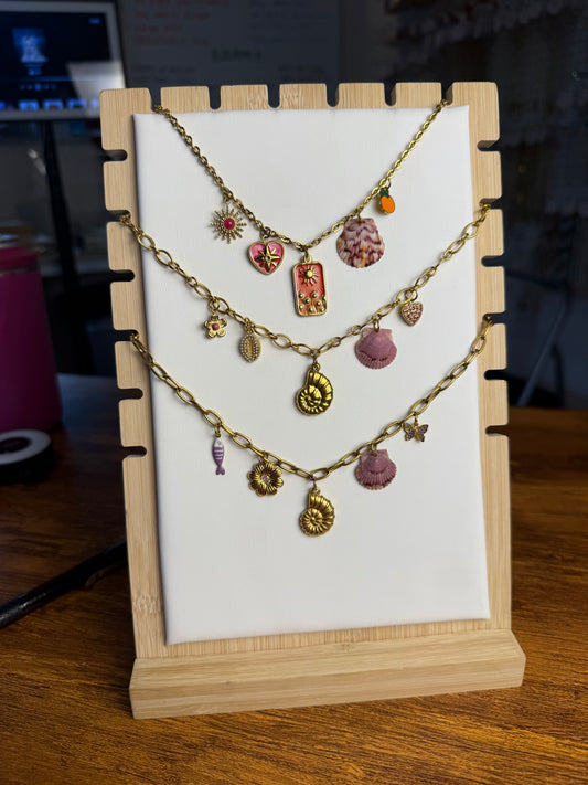 Various Charm Necklaces - Purple Edition