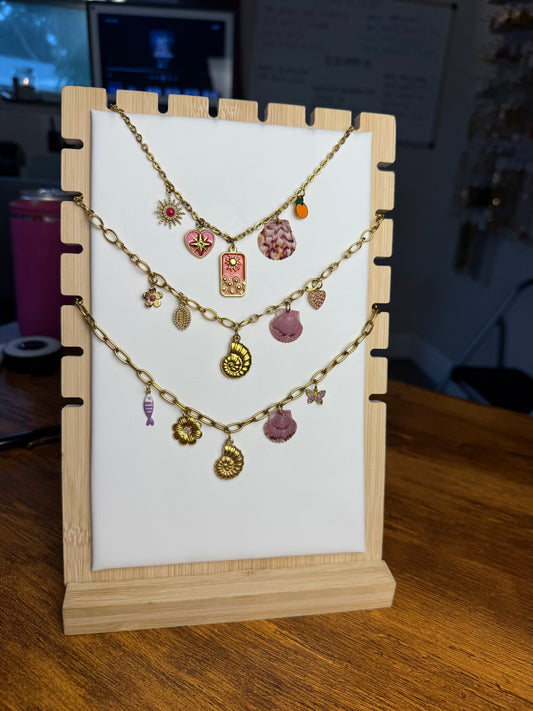 Various Charm Necklaces - Purple Edition