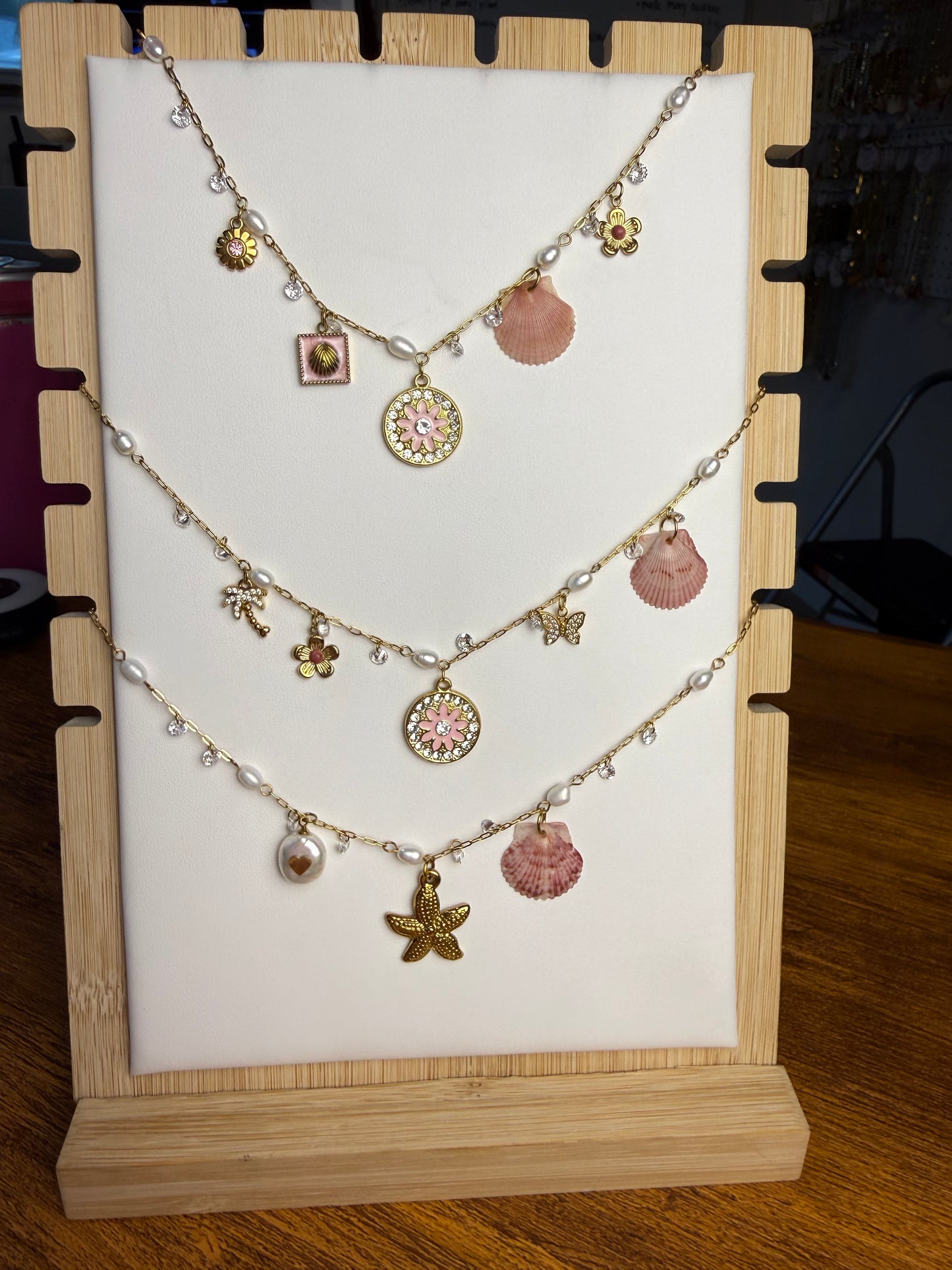 Various Charm Necklaces - Pink Edition