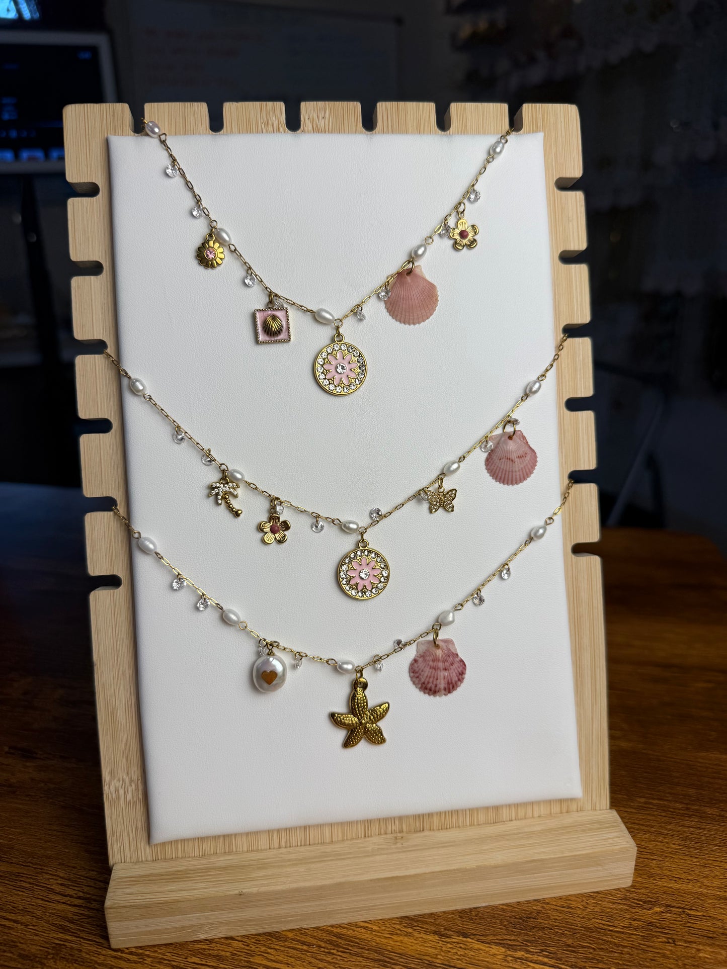 Various Charm Necklaces - Pink Edition