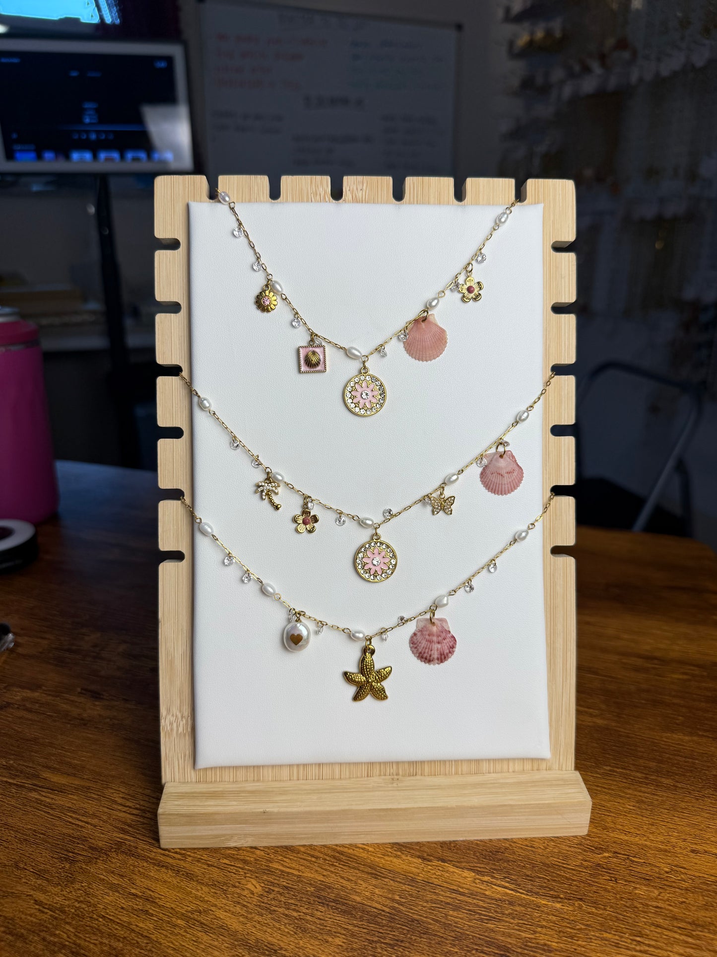 Various Charm Necklaces - Pink Edition