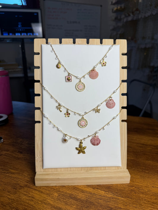 Various Charm Necklaces - Pink Edition