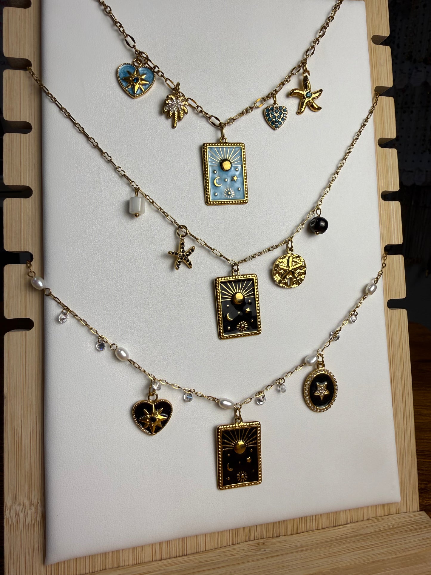 Various Charm Necklaces - Black + Blue Edition