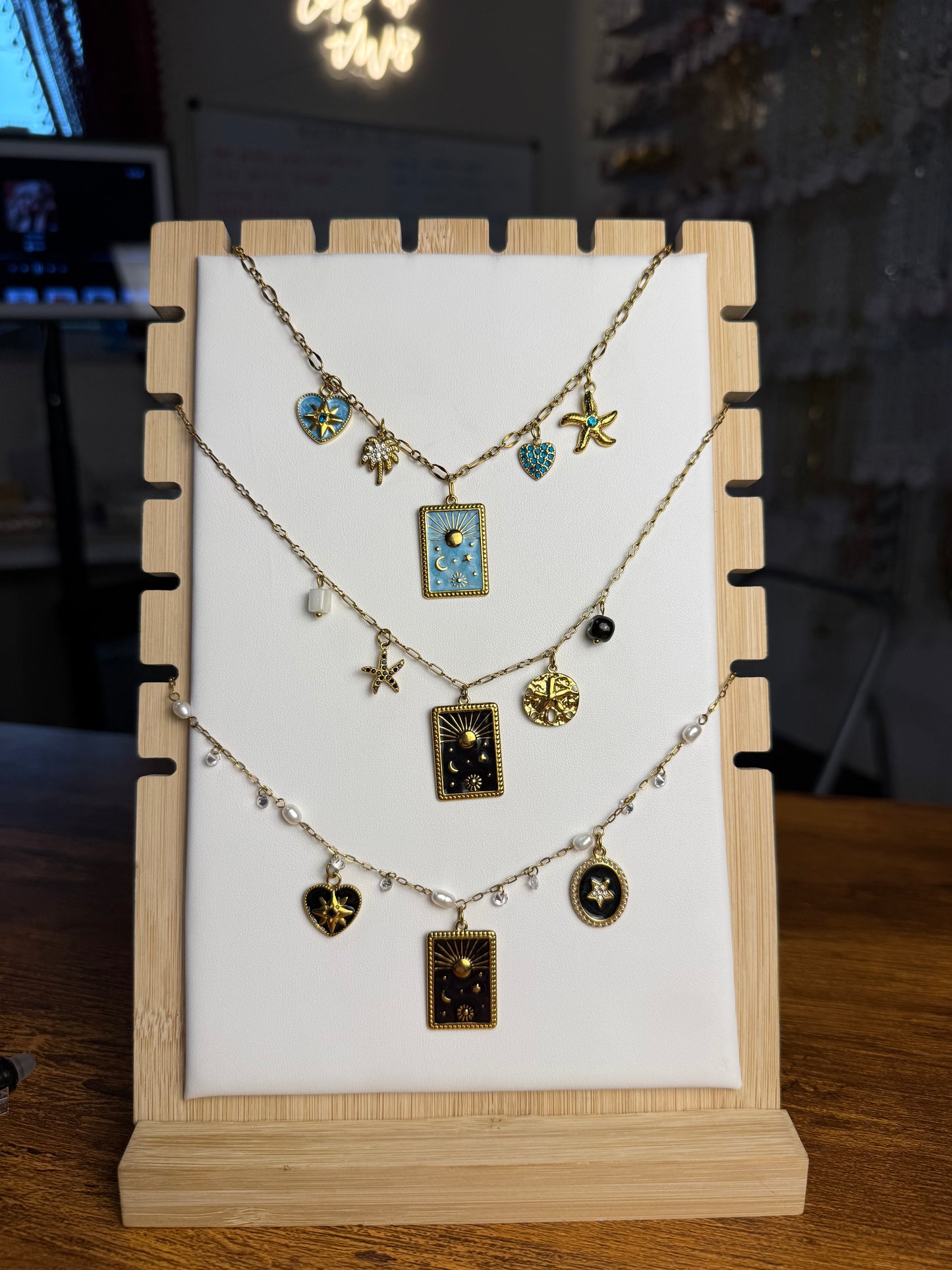 Various Charm Necklaces - Black + Blue Edition