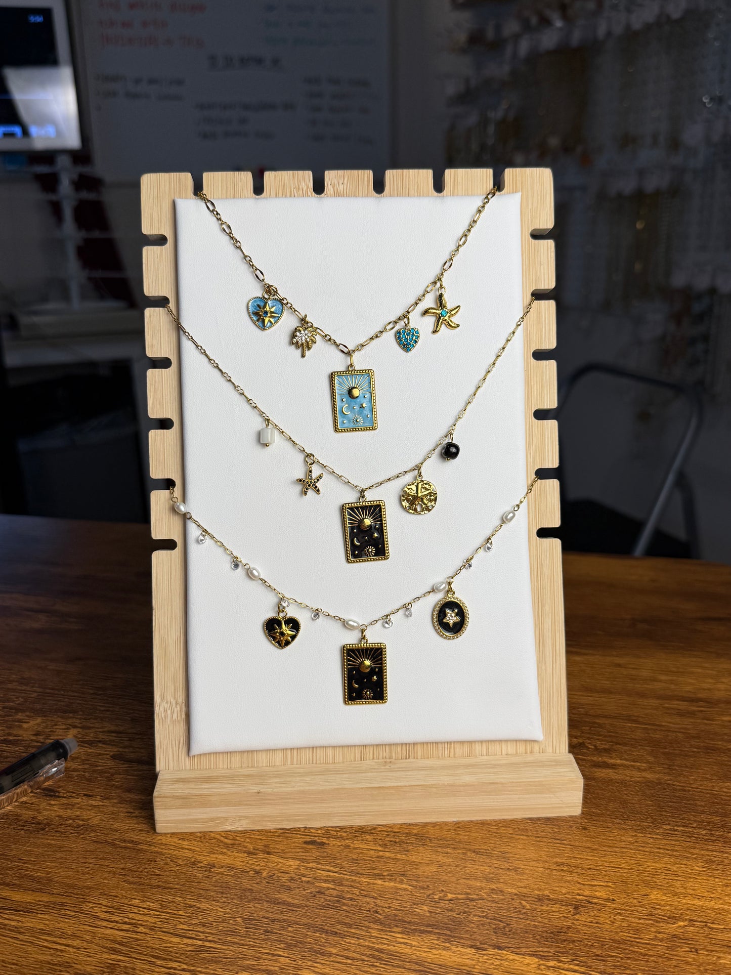 Various Charm Necklaces - Black + Blue Edition