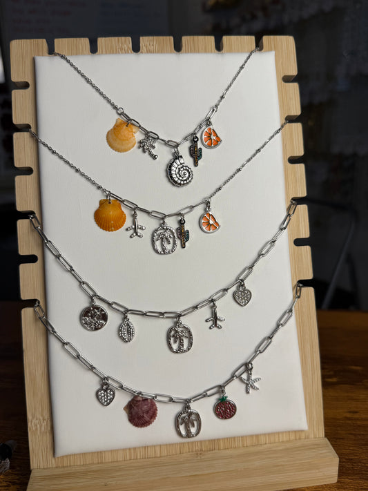 Various Charm Necklaces - Silver Edition