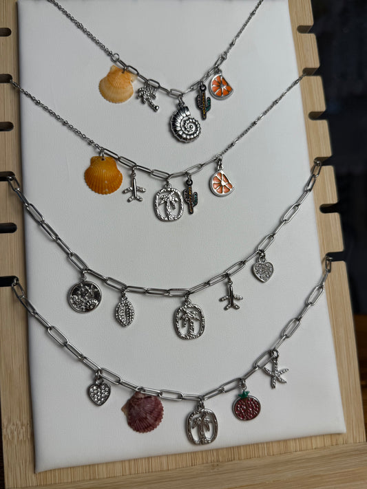 Various Charm Necklaces - Silver Edition