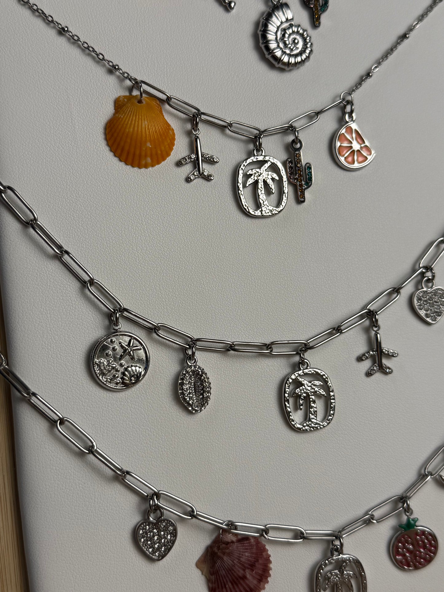 Various Charm Necklaces - Silver Edition