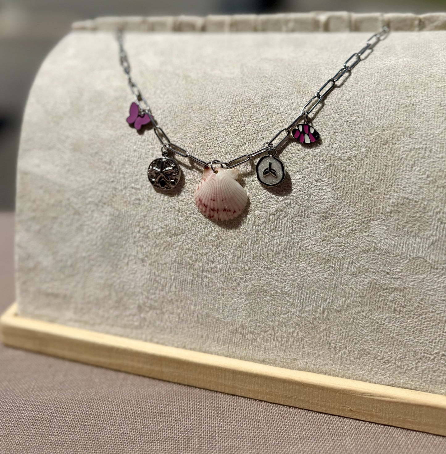 The Charmed Necklace- Coastal Silver Daydream