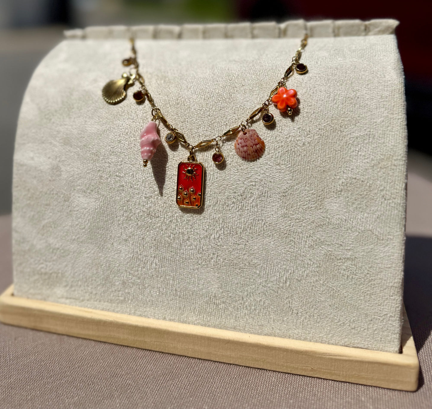 The Charmed Necklace- Sunset Bloom Edition