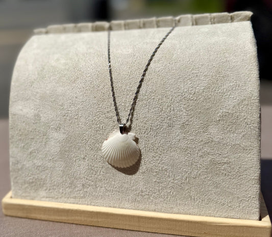 The Silver Sailor Necklace - Moon Seashell Edition