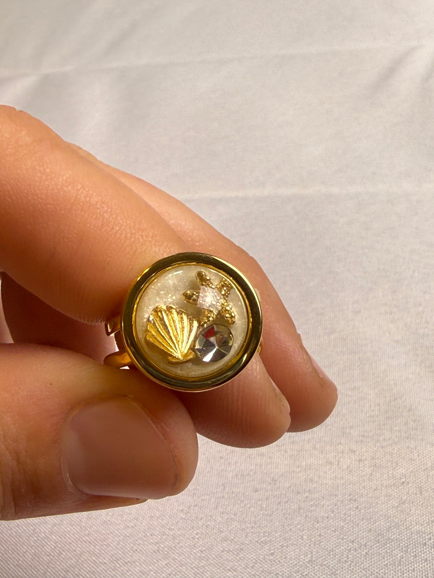 Beach Snowglobe Ring