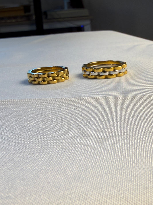 Watch Band Ring in Gold + Two Toned