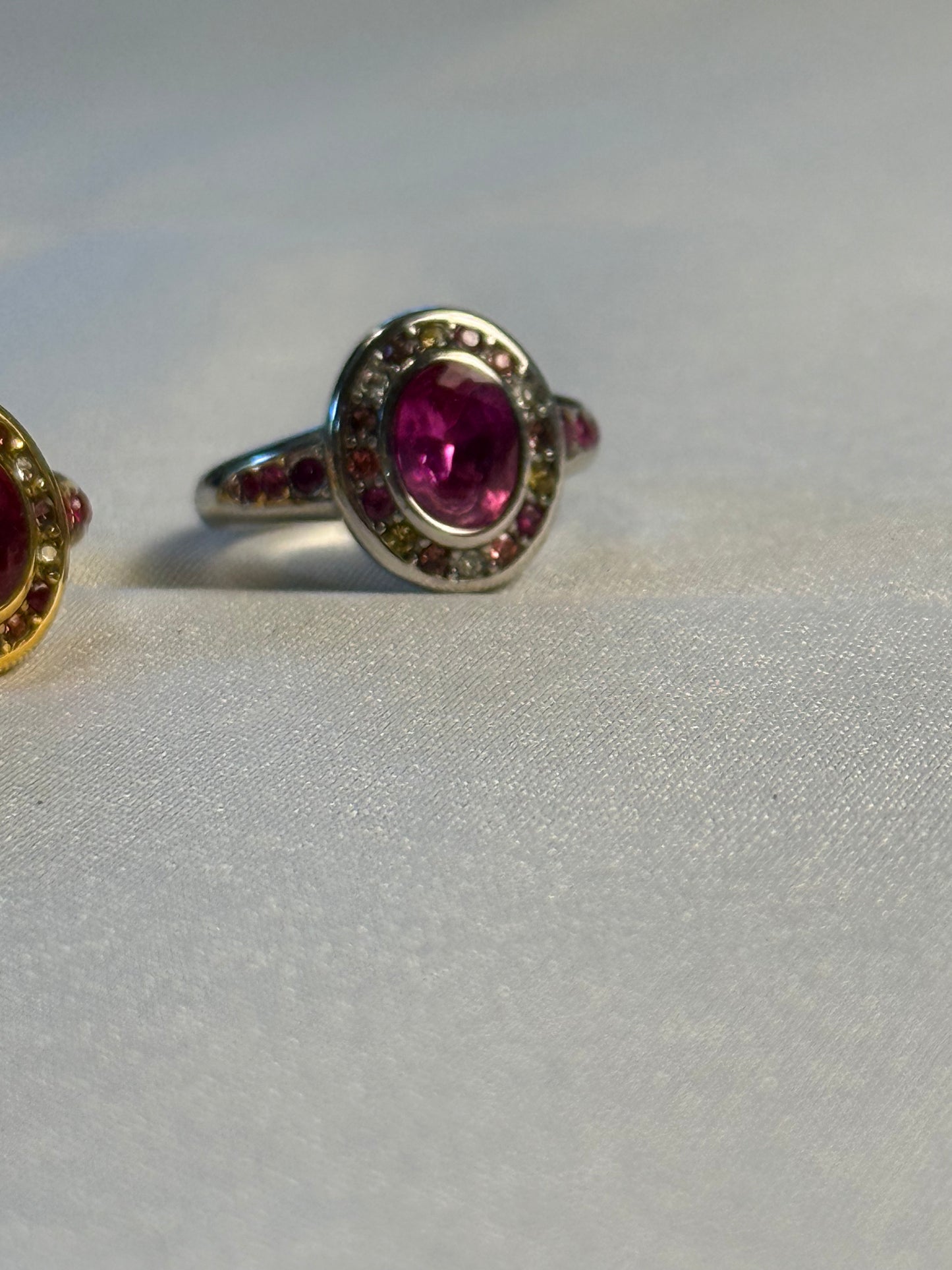 Rose Velvet Ring in Silver + Gold