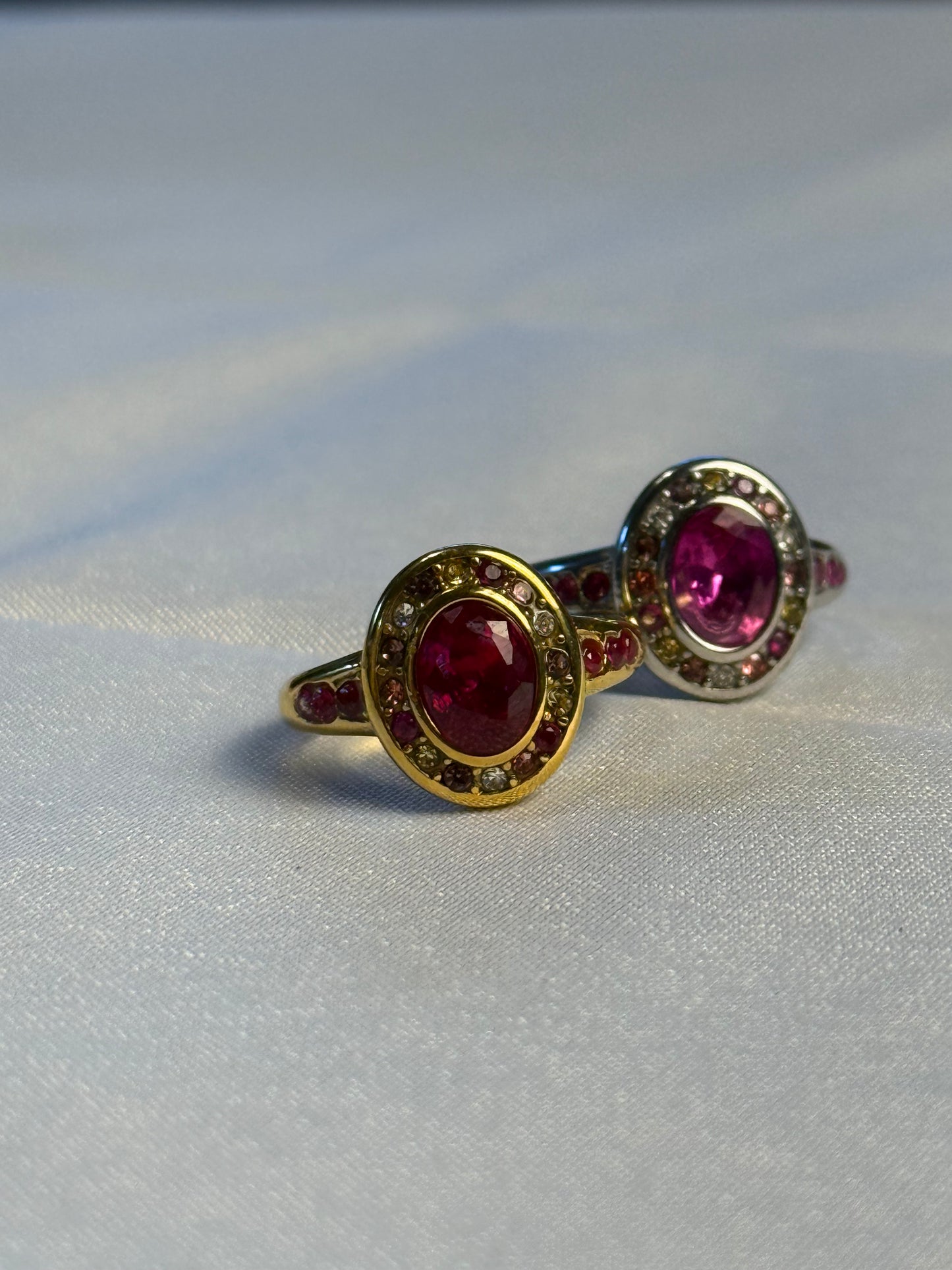 Rose Velvet Ring in Silver + Gold