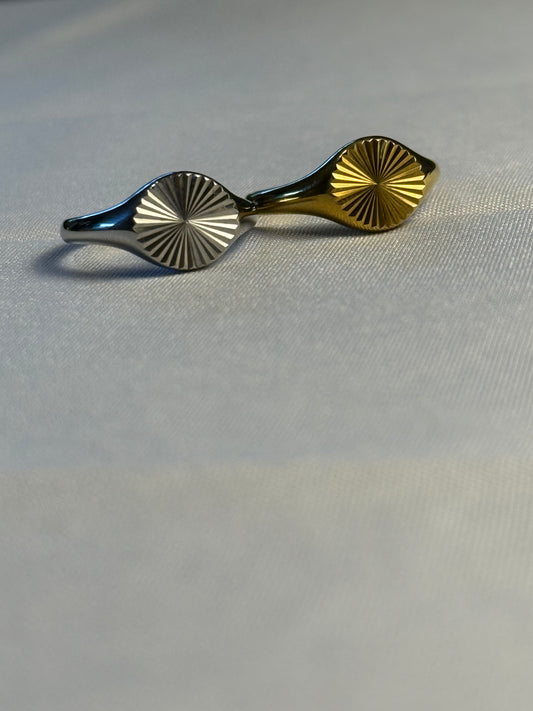 Sundial Ring in Silver + Gold