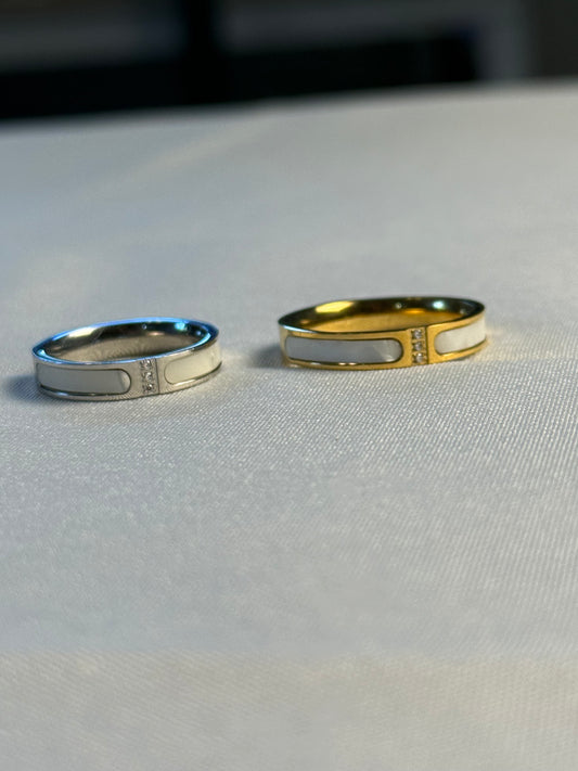 Still Water Ring in Silver + Gold