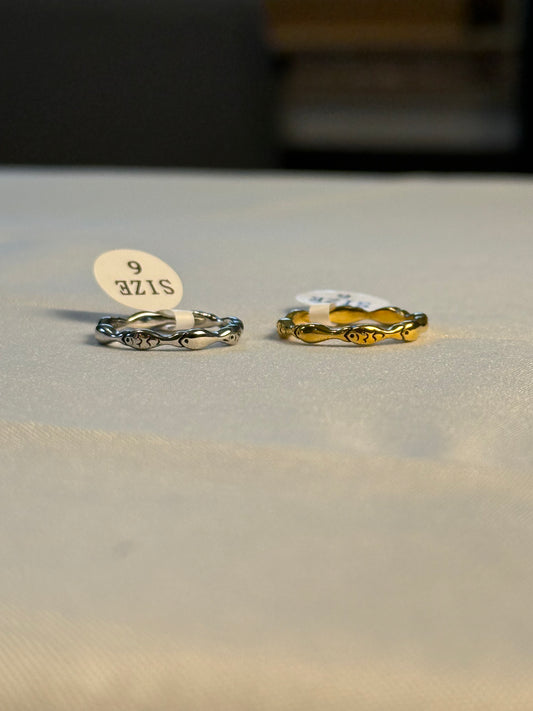 Sardine Band in Silver + Gold