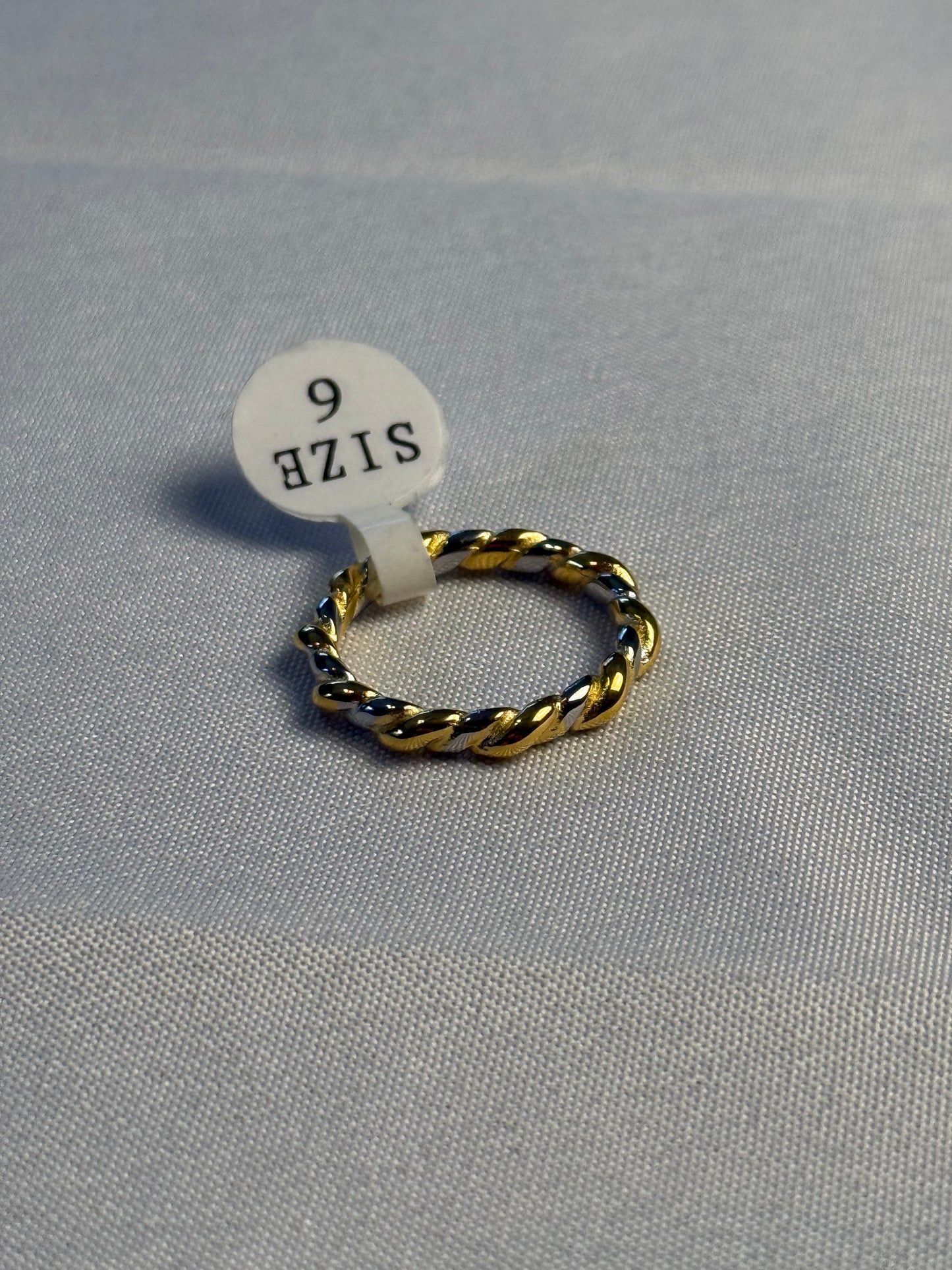 Two Toned Twist Ring
