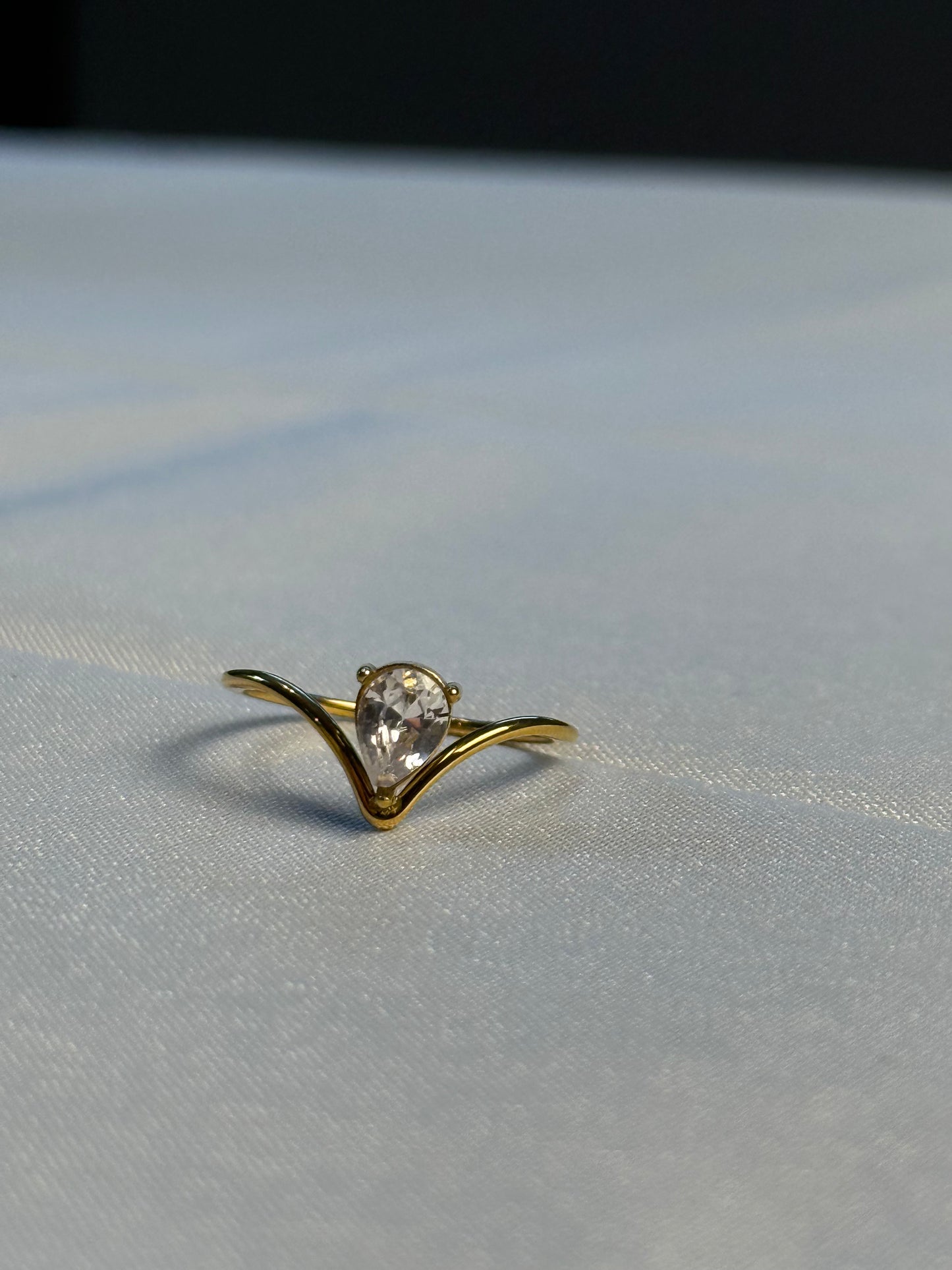 Inverted Diamond Ring